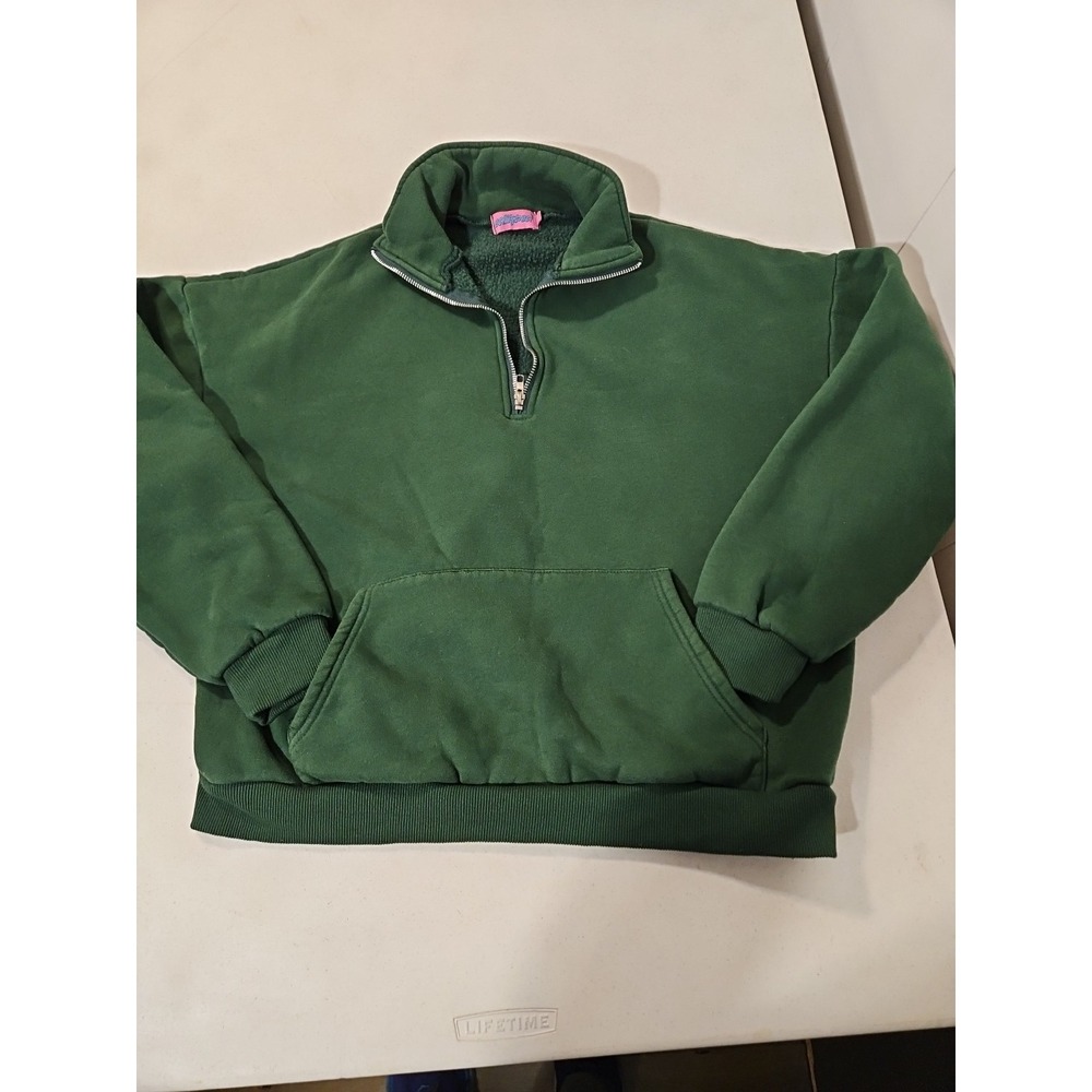 Edikted Cropped Oversized Mockneck Sweatshirt Kangaroo‎ Pocket Womens Small(1597